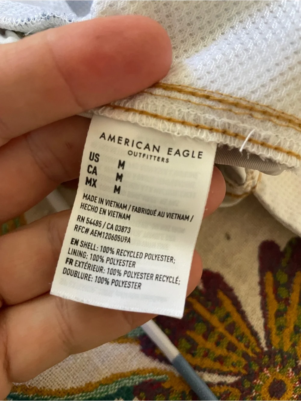 American Eagle tropical Floral lined Swim Trunks Medium